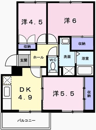 レジデンス富永Ｂの物件間取画像